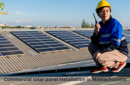 Commercial solar panel installation in Massachusetts