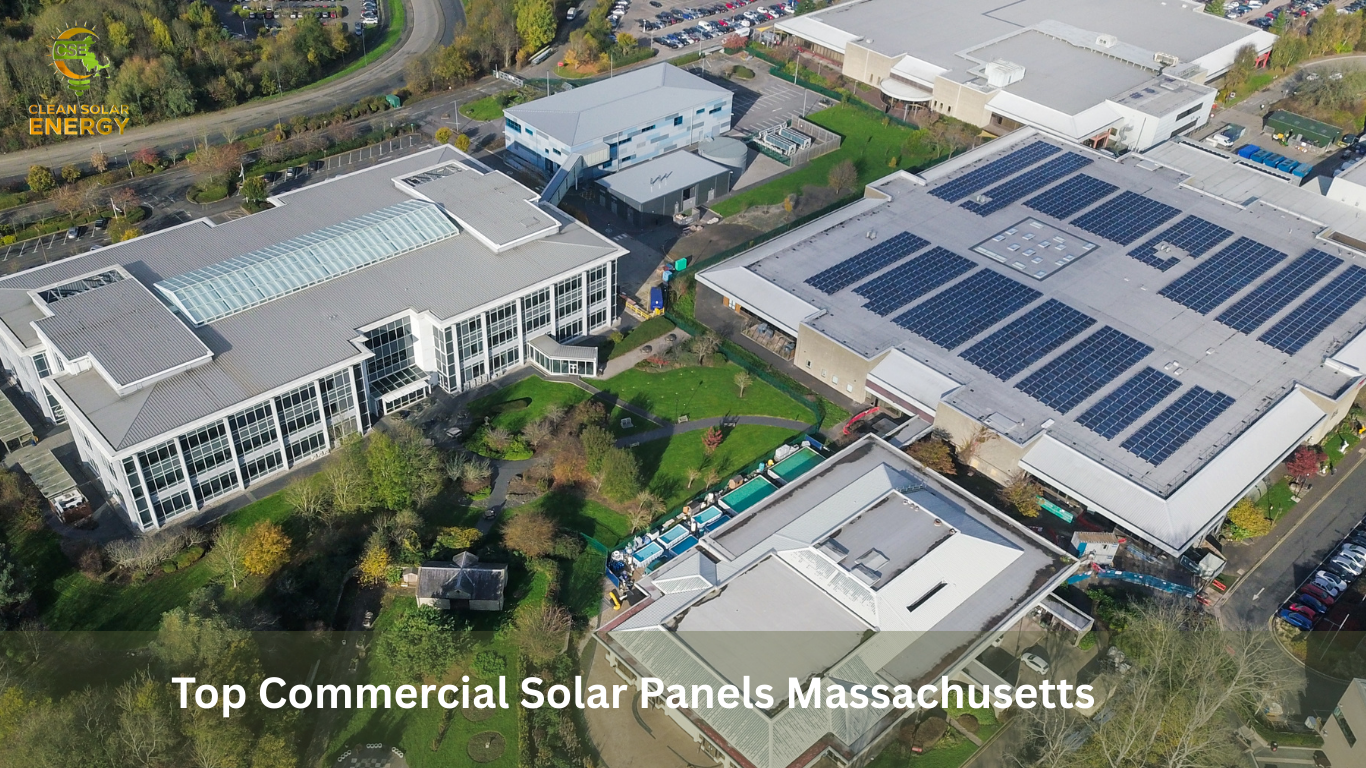Commercial solar panel installation in Massachusetts,