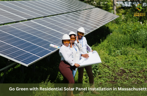 Residential solar panel installation in Massachusetts