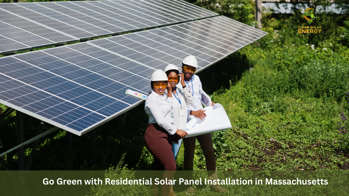 Residential solar panel installation in Massachusetts