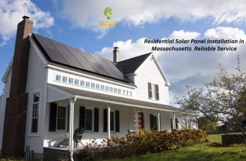Residential solar panel installation in Massachusetts