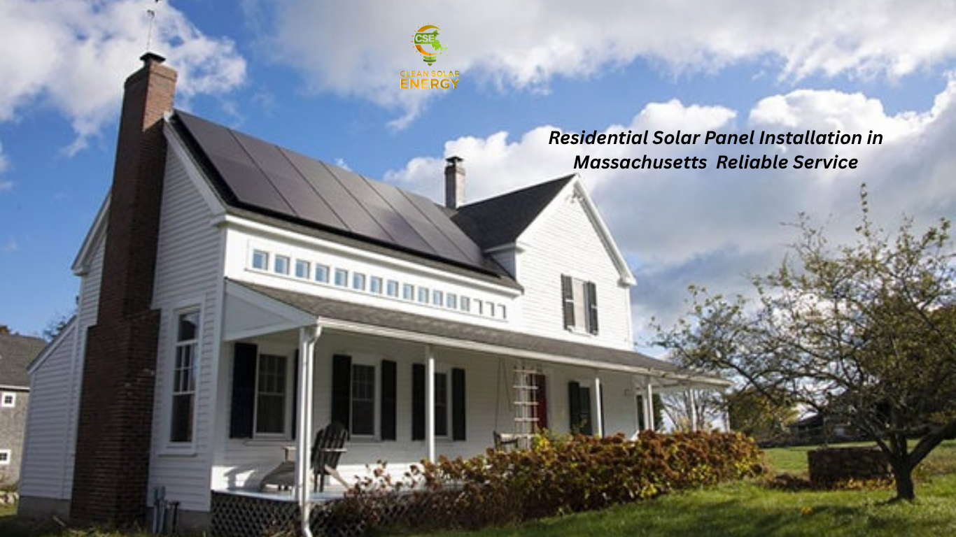Residential solar panel installation in Massachusetts