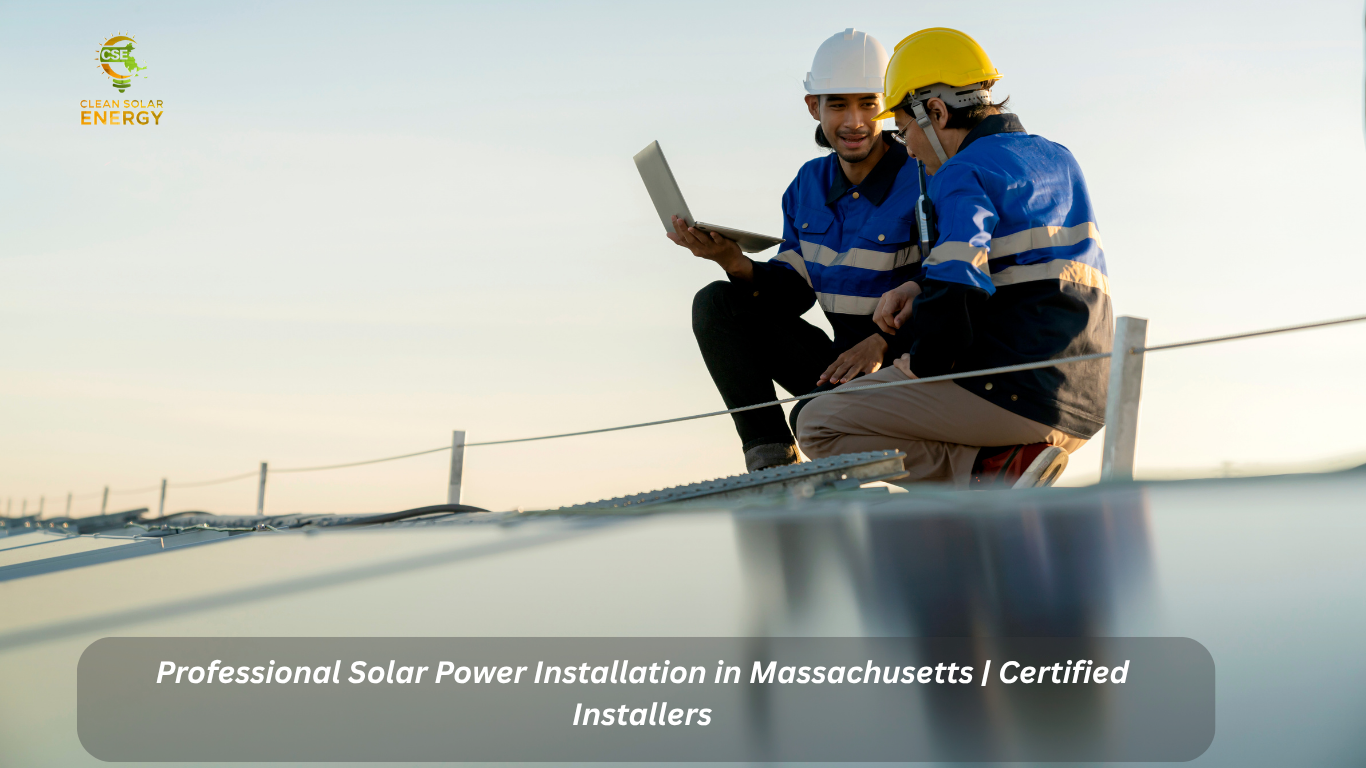Solar power installation in Massachusetts