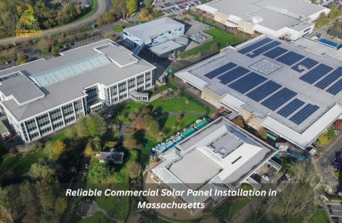 Commercial solar panel installation in Massachusetts