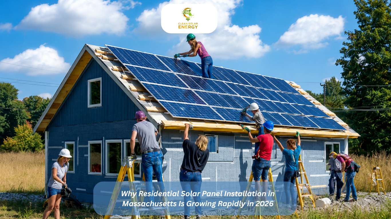 residential solar panel installation in Massachusetts