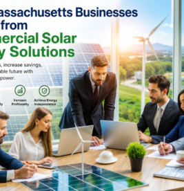Commercial solar panel installation in Massachusetts