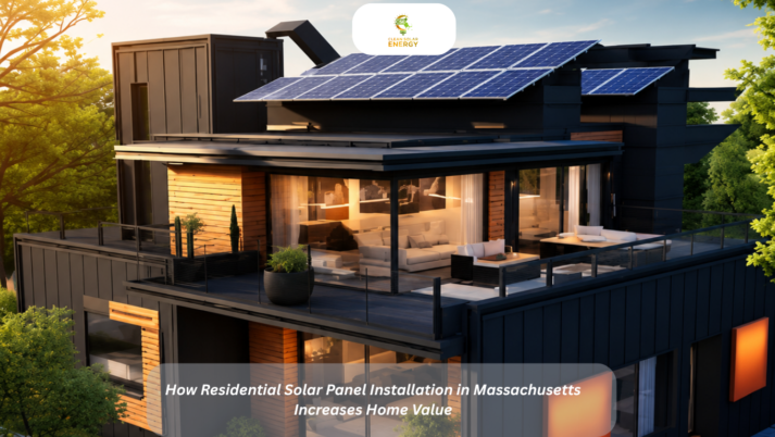 Residential solar panel installation in Massachusetts