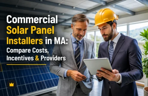 Commercial solar panel installation in Massachusetts