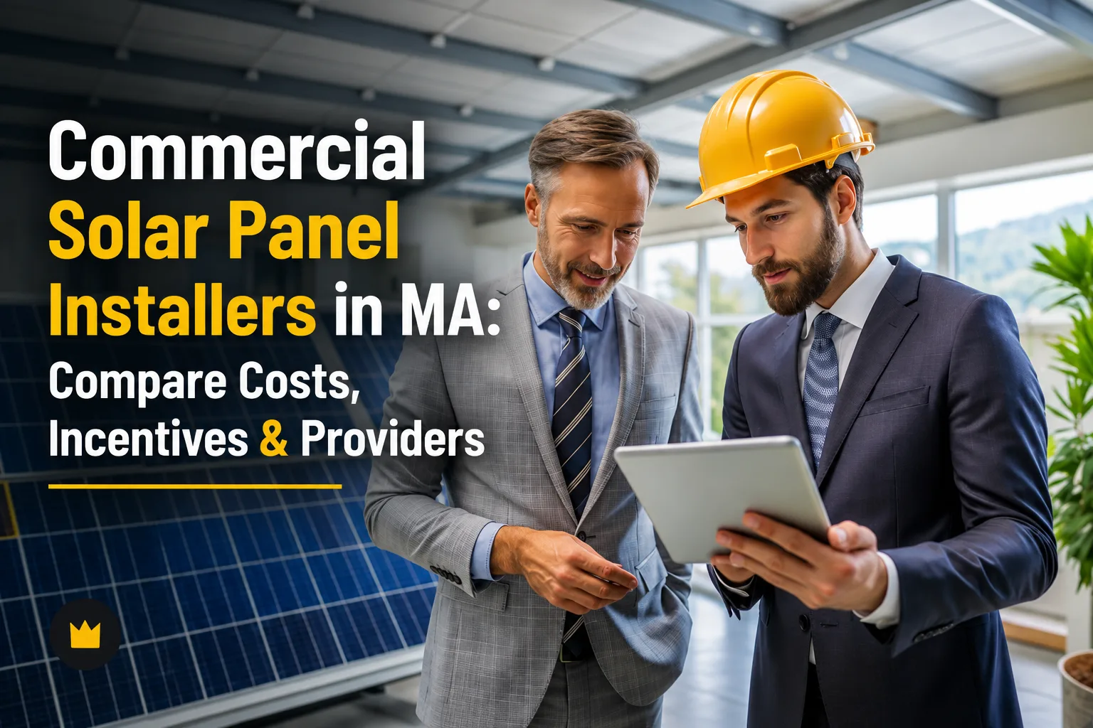 Commercial solar panel installation in Massachusetts