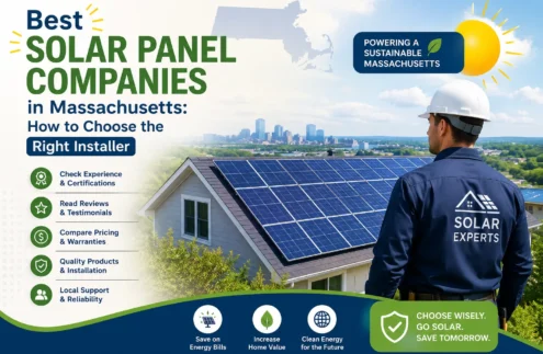 Solar power installation in Massachusetts