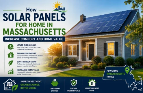 solar panels for a home in Massachusetts