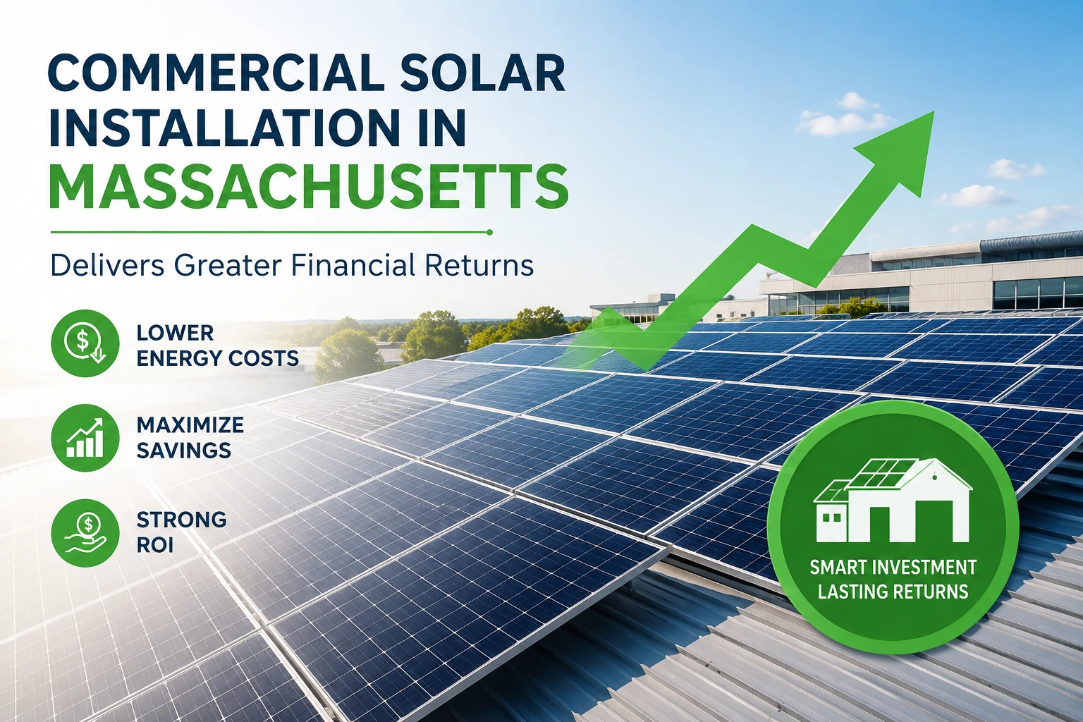 commercial solar panel installation in Massachusetts