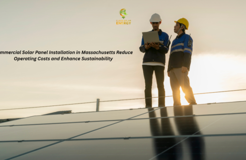 Commercial solar panel installation in Massachusetts