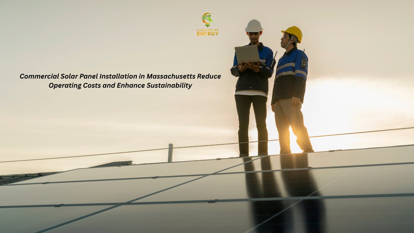 Commercial solar panel installation in Massachusetts