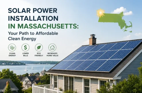 Solar panel installation in Massachusetts