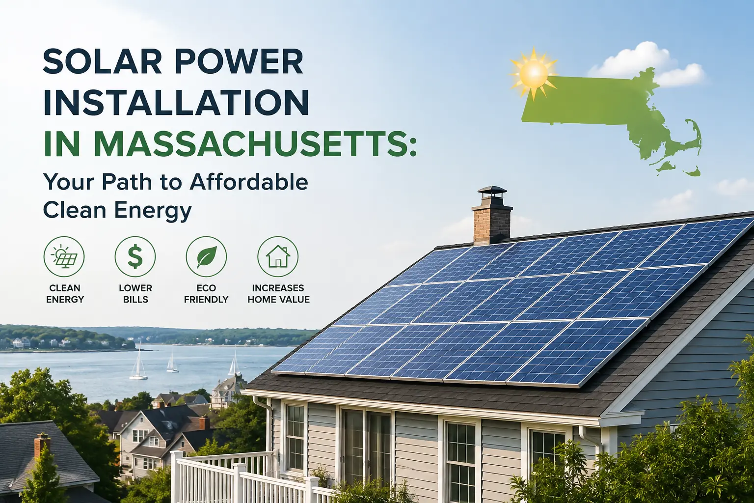 Solar panel installation in Massachusetts