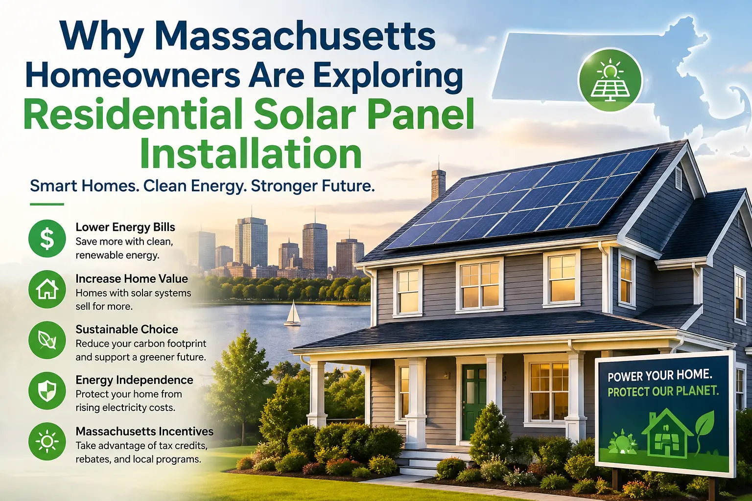 residential solar panel installation in Massachusetts