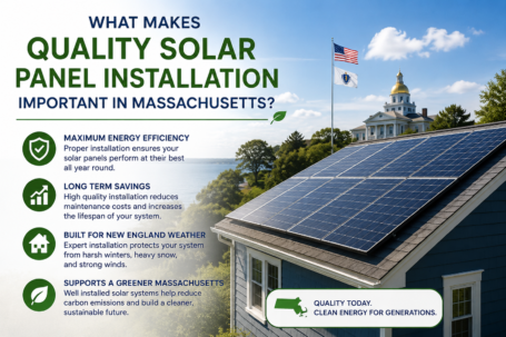 Solar panel installation in Massachusetts