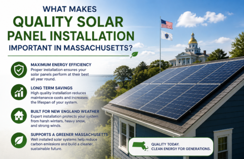 Solar panel installation in Massachusetts