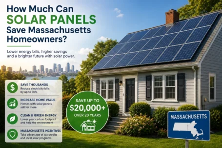 Solar panels for home in Massachusetts.