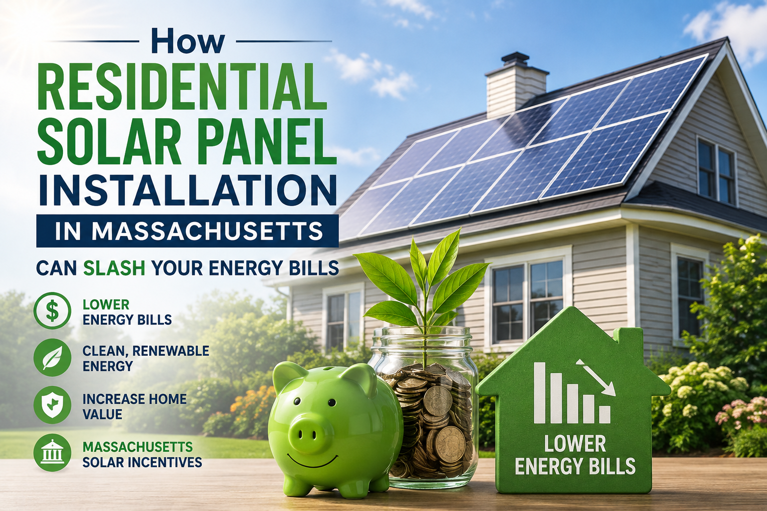 residential solar panel installation in Massachusett