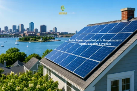 Solar power installation in Massachusetts