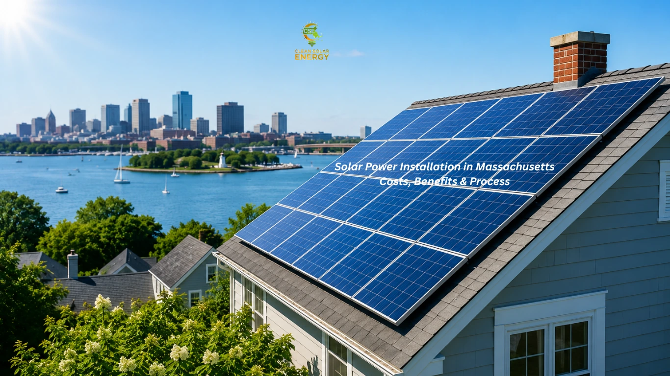 Solar power installation in Massachusetts