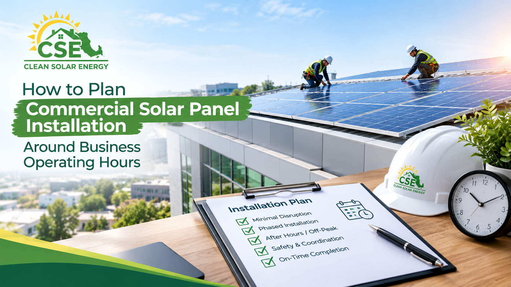 Commercial Solar Panel Installation Around Business Hours